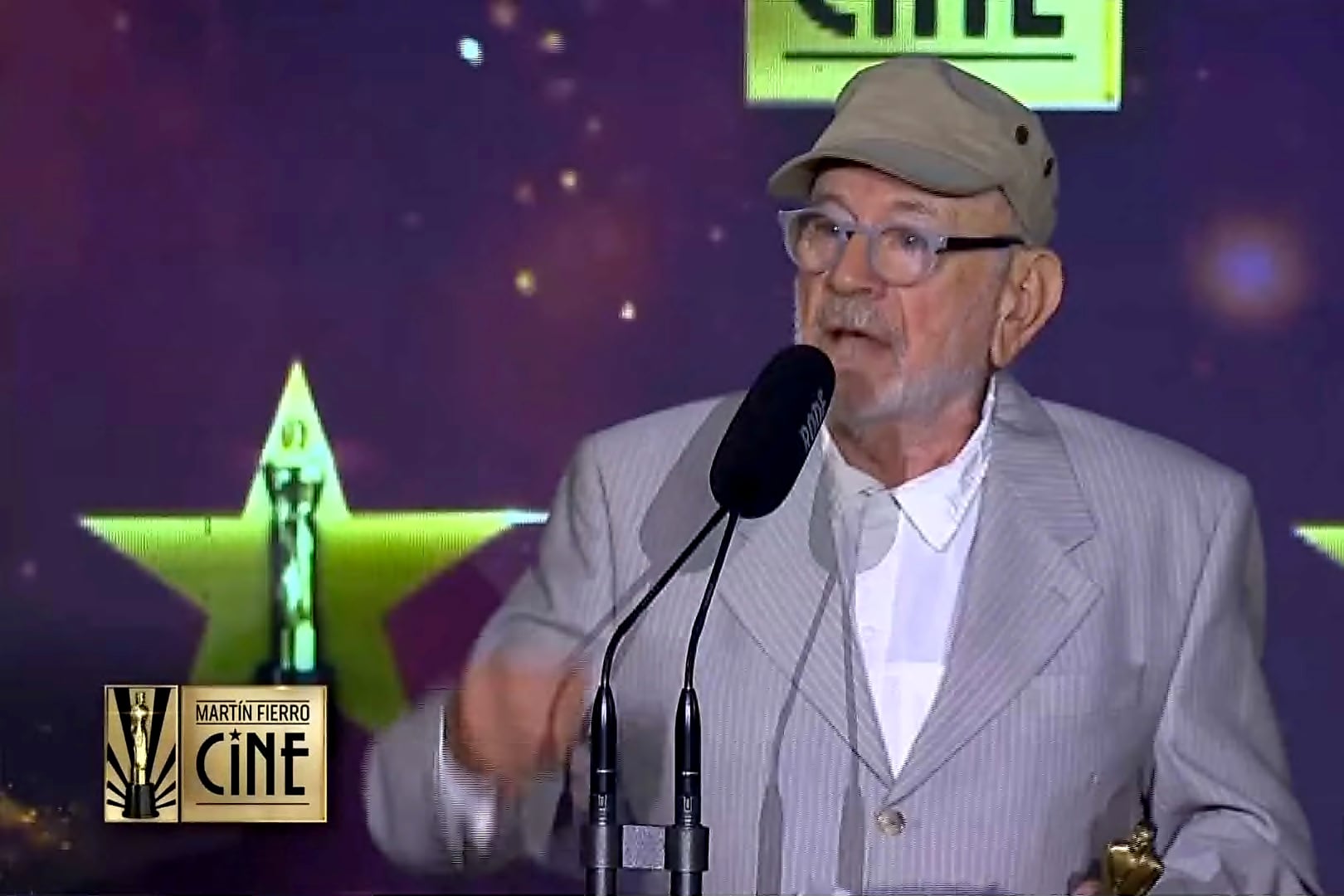 Norman Briski hizo un fuerte discurso en la entrega de los Martín Fierro Cine y Series 2024.