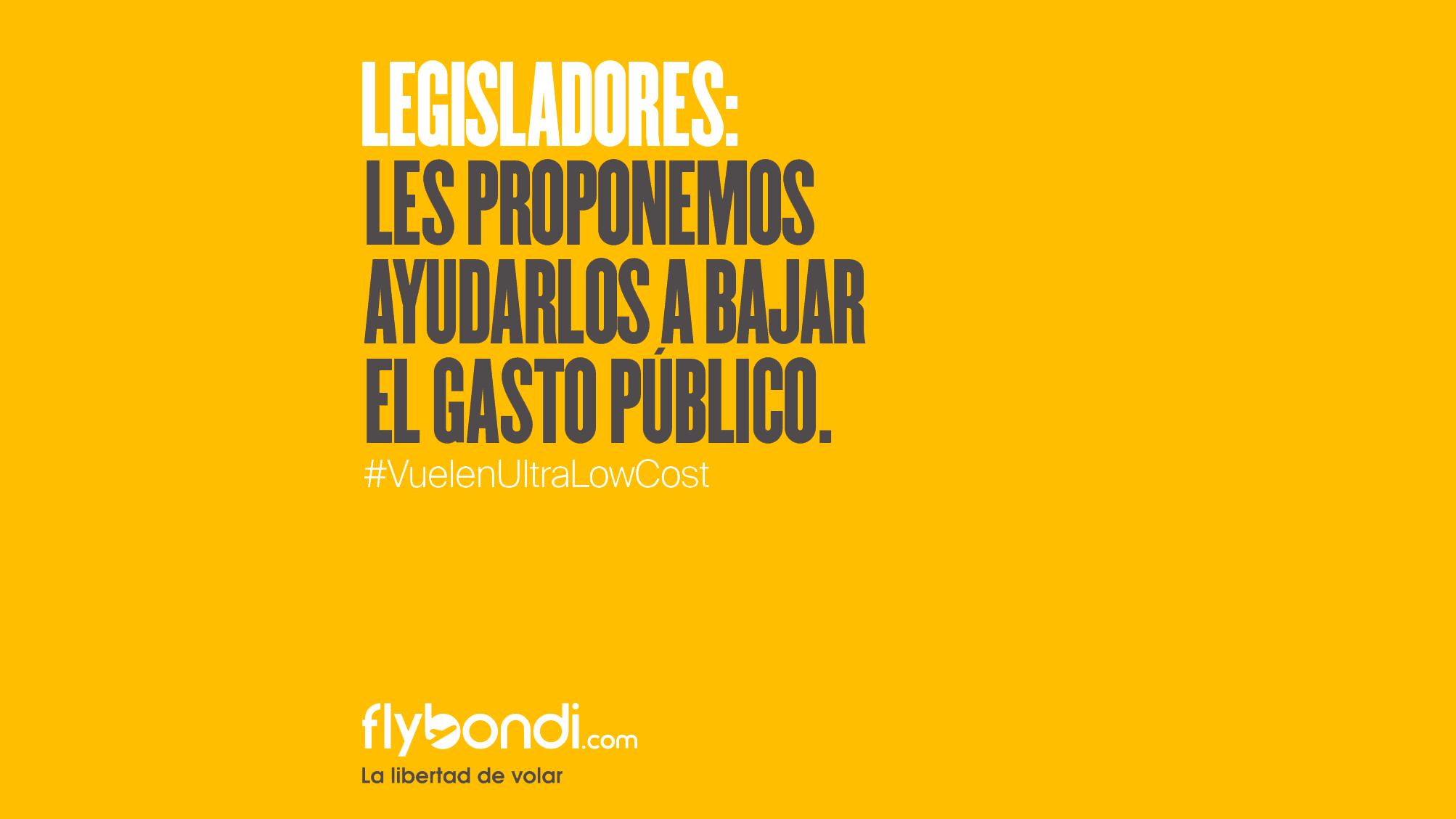 La consigna tuitera de Flybondi es #VuelenUltraLowCost