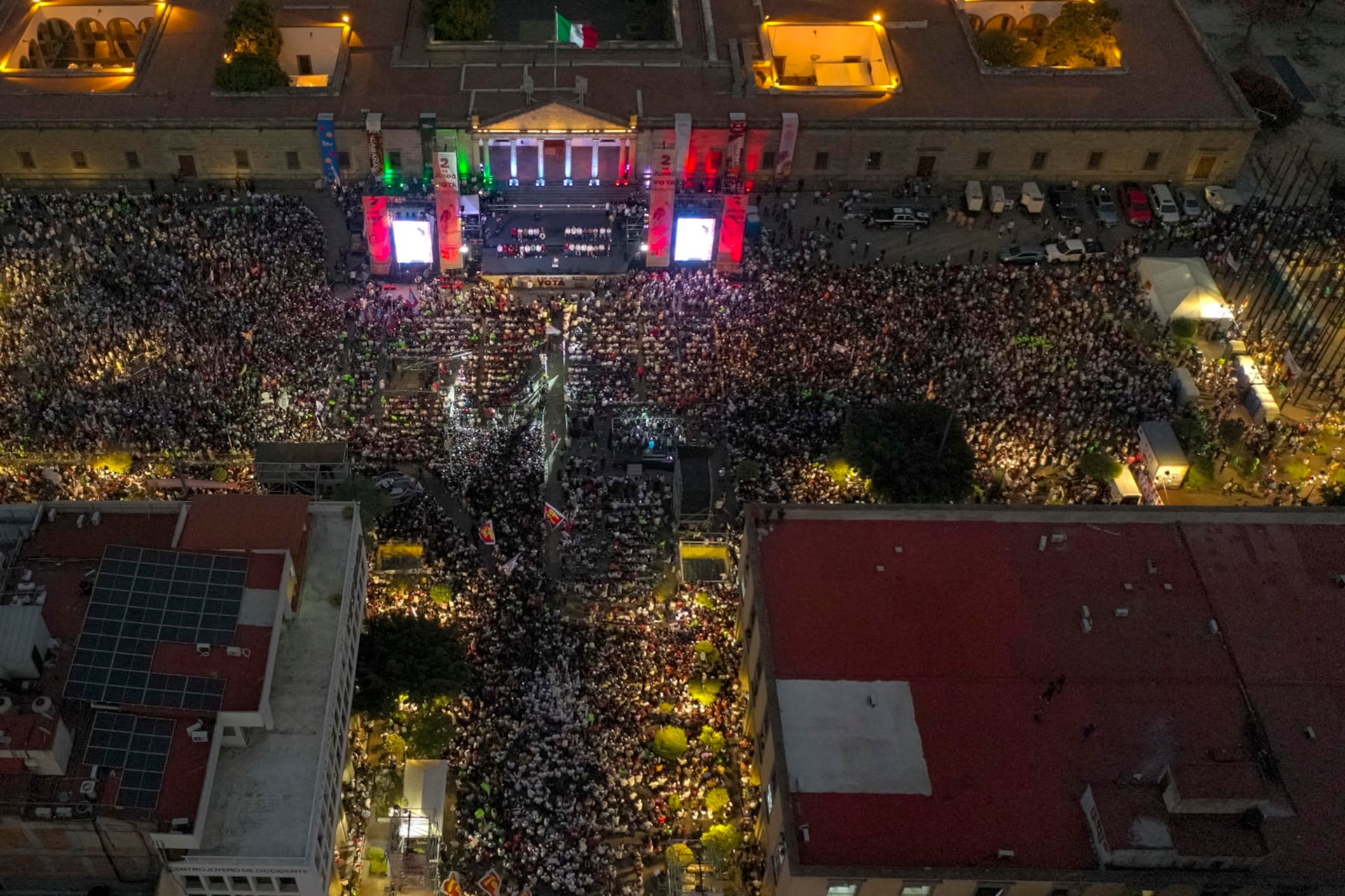 Acto de la candidata oficialista Claudia Sheinbaum, en Guadalajara.