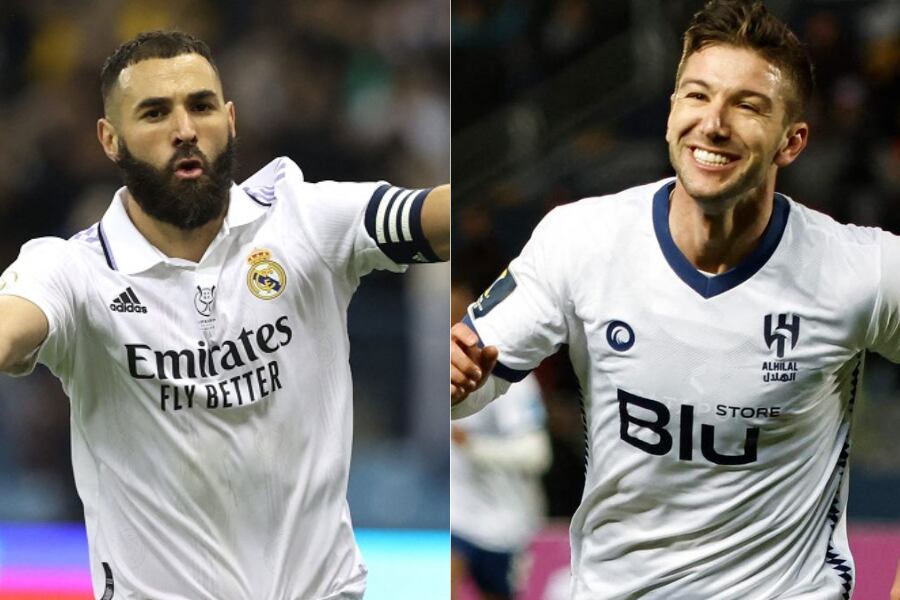 Karim Benzema y Luciano Vietto.