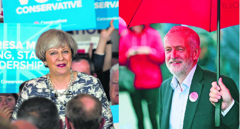 May dijo que ella puede asegurar “la prosperidad” de los británicos; Corbyn prometió que gobernaría para todos, no para una minoría.