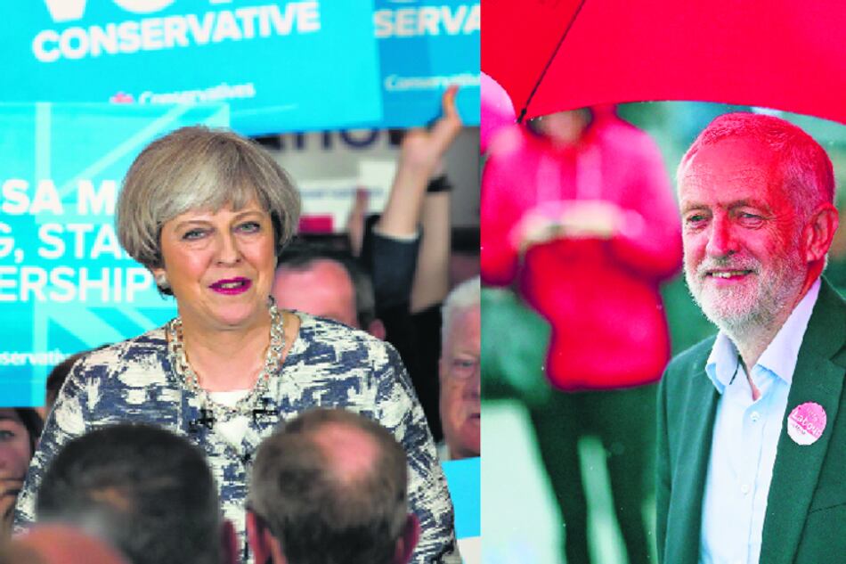 May dijo que ella puede asegurar “la prosperidad” de los británicos; Corbyn prometió que gobernaría para todos, no para una minoría.