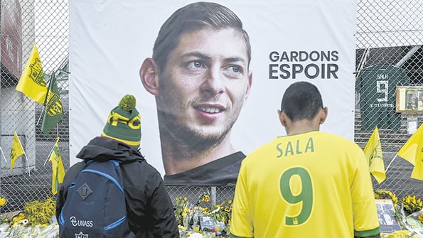 Sala jugó cuatro temporadas en Nantes y se convirtió en ídolo al marcar 48 goles.