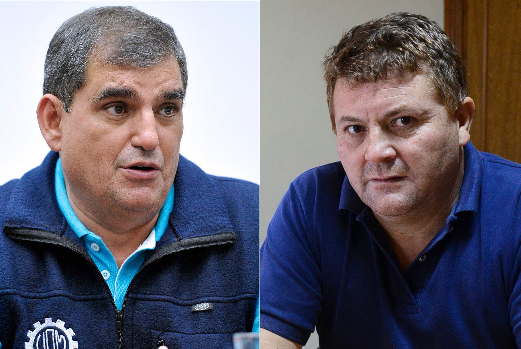 Antonio Donello (UOM) y Sixto Irrazábal (Uocra), preocupados porque "todas las señales son de ajuste".