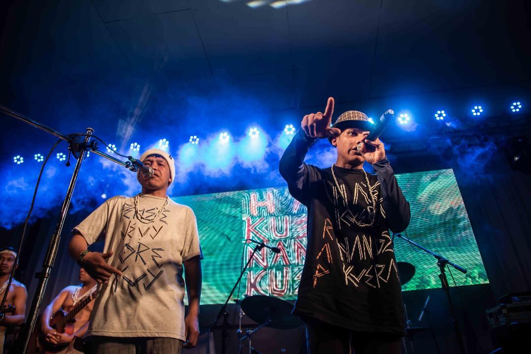 Agrupación intercultural guaraní Ha`e Kuera Ñande Kuera, una de las participantes del encuentro. 