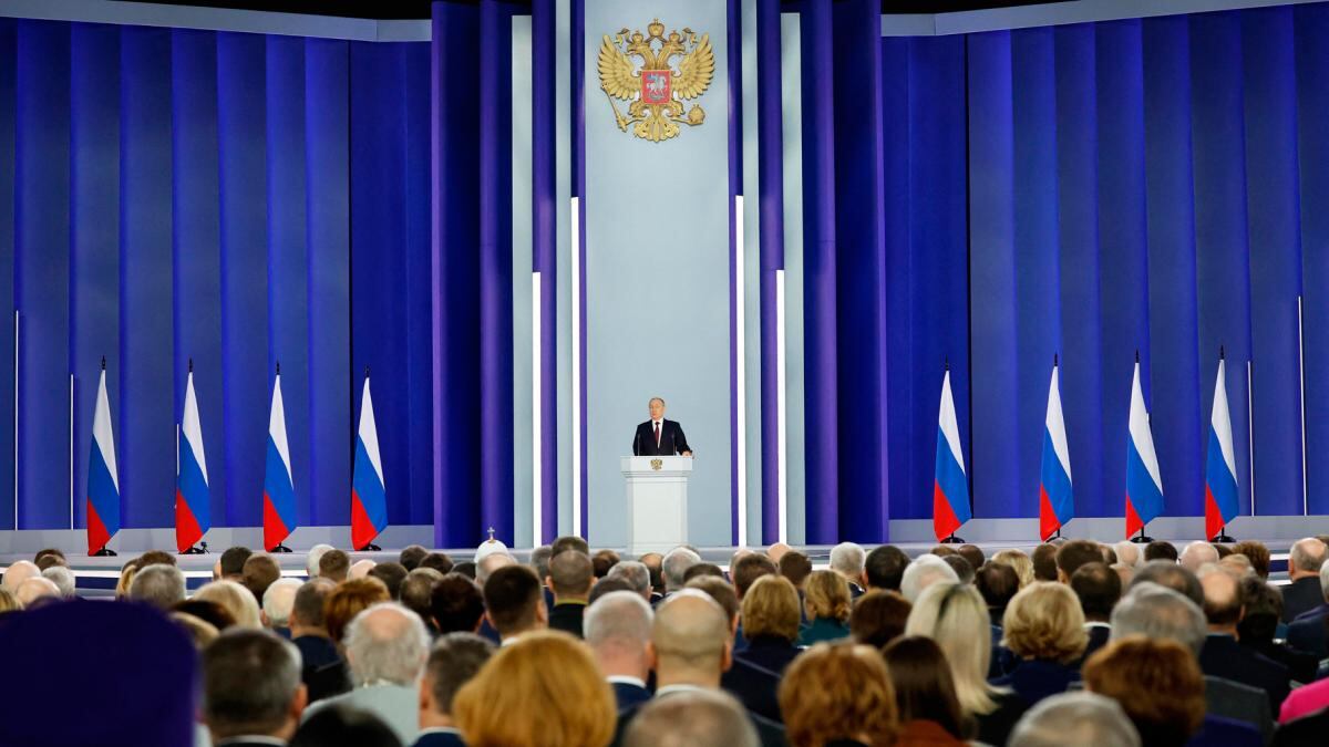 Vladimir Putin, durante el anuncio sobre el START. 