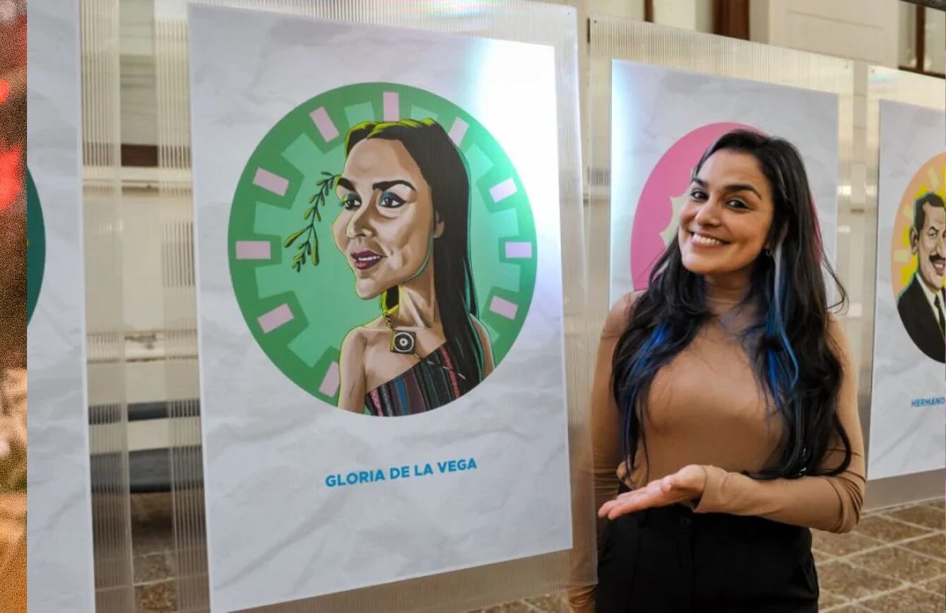 La cantora Gloria de la Vega integra la colección. 