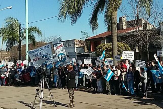 El jueves pasado, Acebal se movilizó en defensa de la industria del calzado y el empleo.