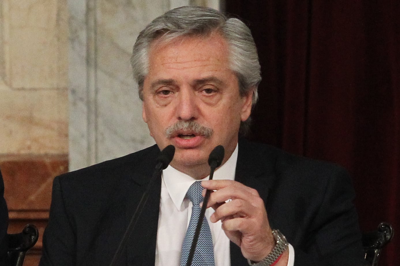 El presidente Alberto Fernández. "Se requiere entonces una construcción política sólida y un liderazgo claro", indica Alberto Müller.