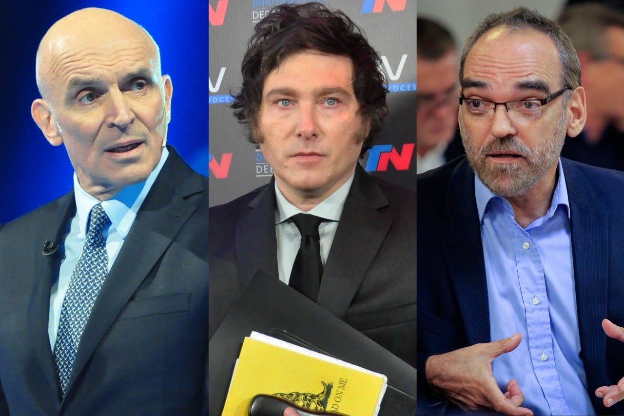 José Luis Espert, Javier Milei y Fernando Iglesias, tres de los firmantes. 