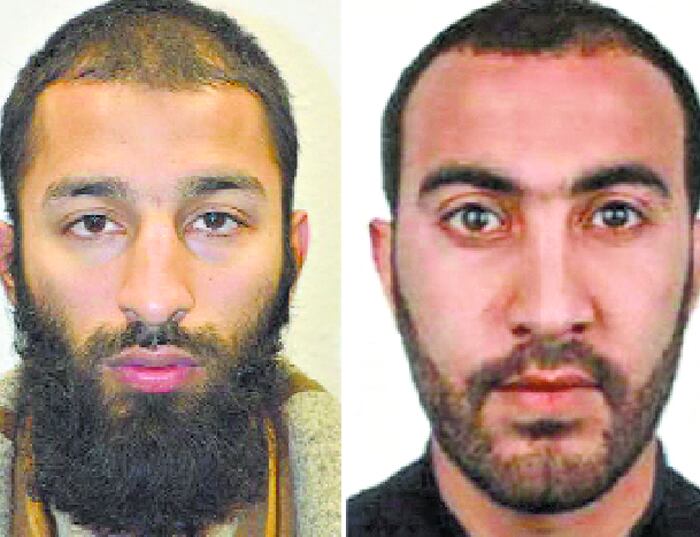 Identificaron a dos de los tres atacantes: Khuram Butt y Rachid Redouane.