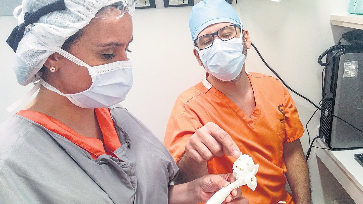 La impresión 3D permitió a un cirujano operar con mayor precisión.