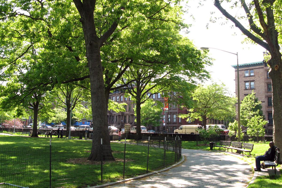 Uno de los senderos del Marcus Garvey Park