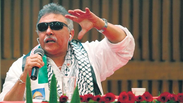 Seusis Pausias Hernández Solarte (“Jesús Santrich”), de 51 años, fue detenido el 9 de abril acusado de narcotráfico.