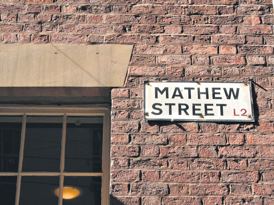 Mathew Street, escenario de las primeras andanzas musicales de los Beatles.