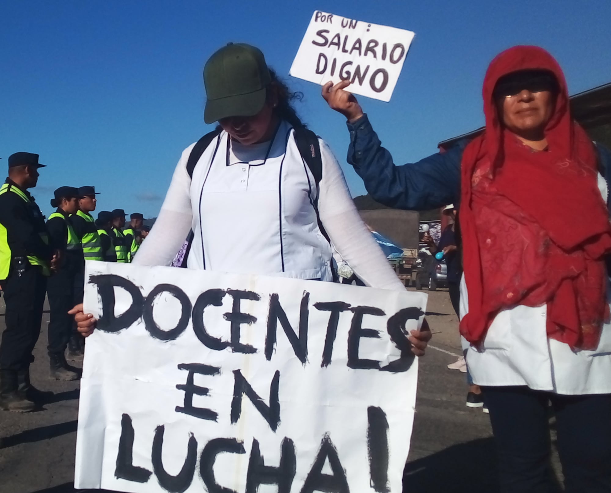 Ayer, en el acceso a la ciudad de Salta.