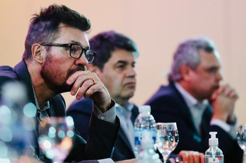 Marcelo Tinelli, durante una reunión de Comité Ejecutivo de la LPF en agosto