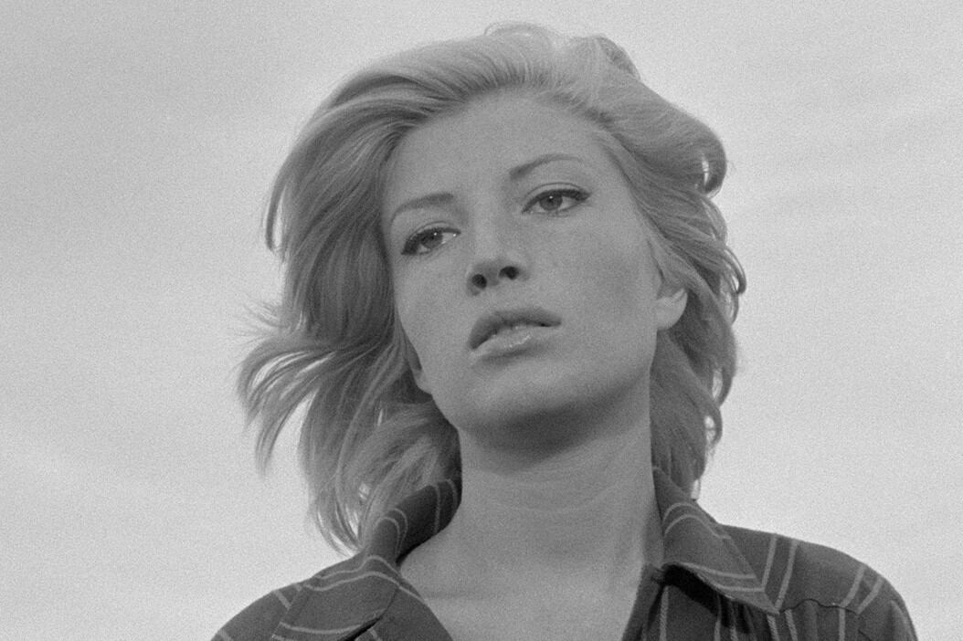 Monica Vitti en su revelación para el cine, "La aventura" (1959), de Michelangelo Antonioni. 