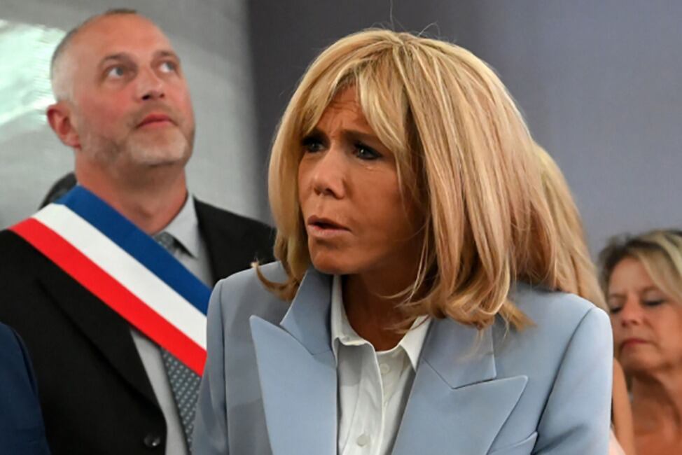 Brigitte Macron, la mujer del presidente Emmanuel Macron.