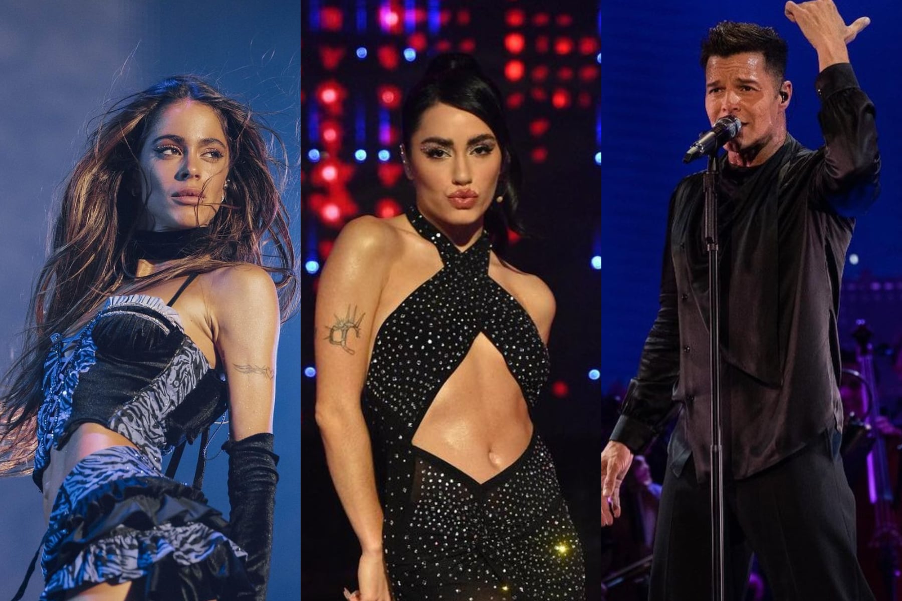 Tini Stoessel, Lali Espósito y Ricky Martin serán parte del Festival de Villa Marías 2023. Imagen: @tinistoessel; @lalioficial; @ricky_martin