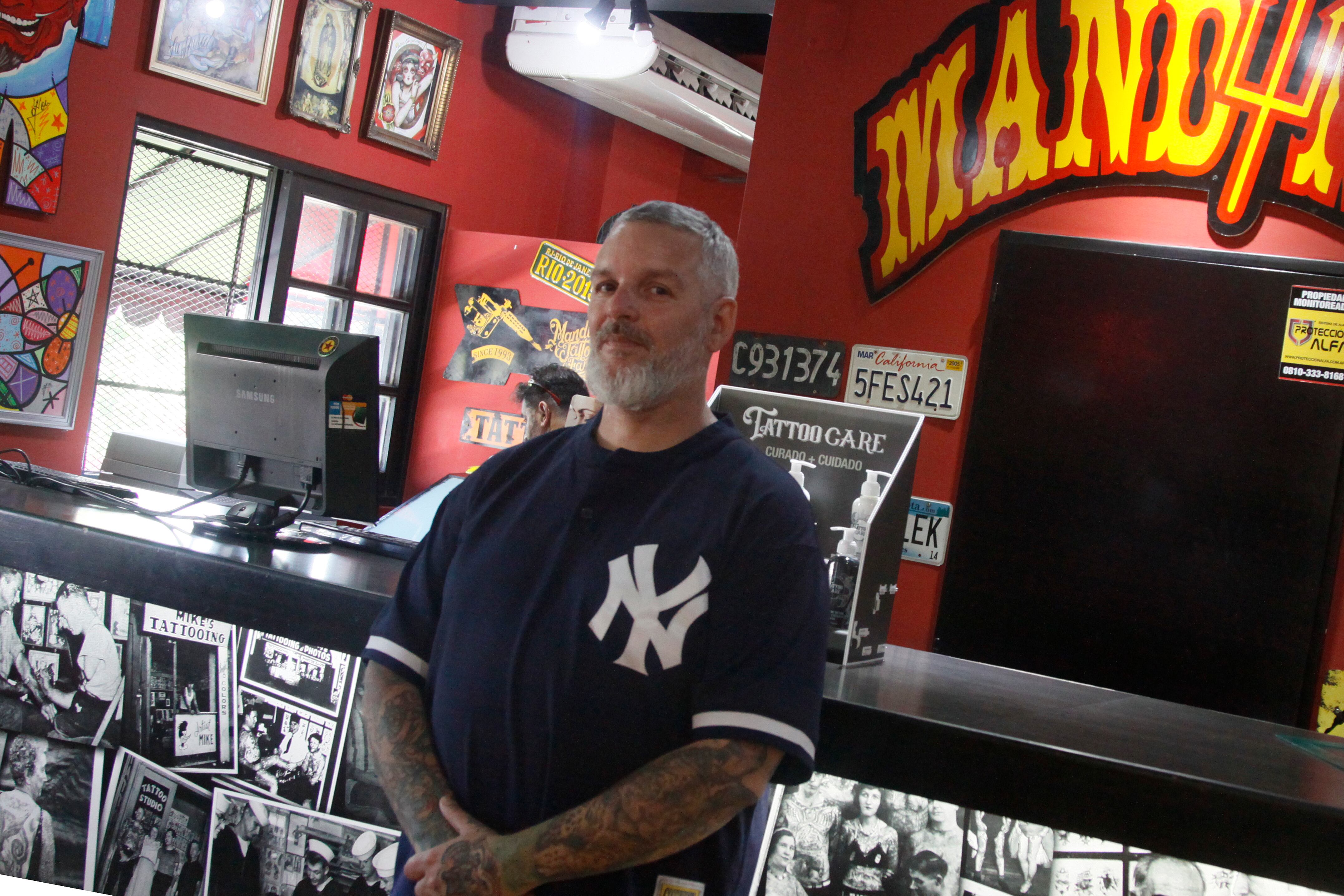 Diego Staropoli, tatuador y uno de los organizadores del encuentro.