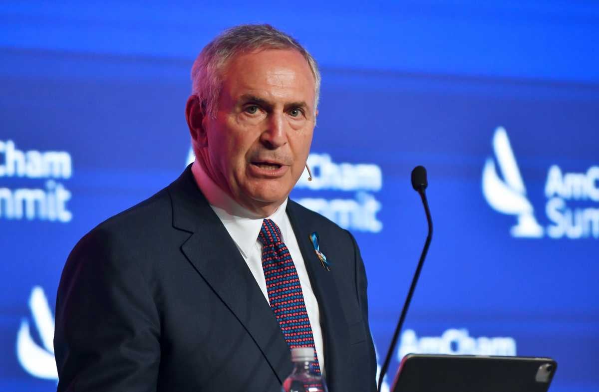 Marc Stanley, embajador de los Estados Unidos, en una disertación ofrecida en la Amcham.