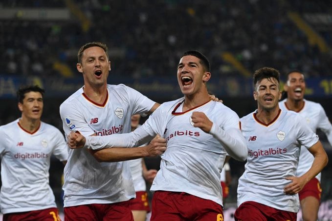 Volpato marcó el segundo en la remontada de Roma ante Hellas Verona