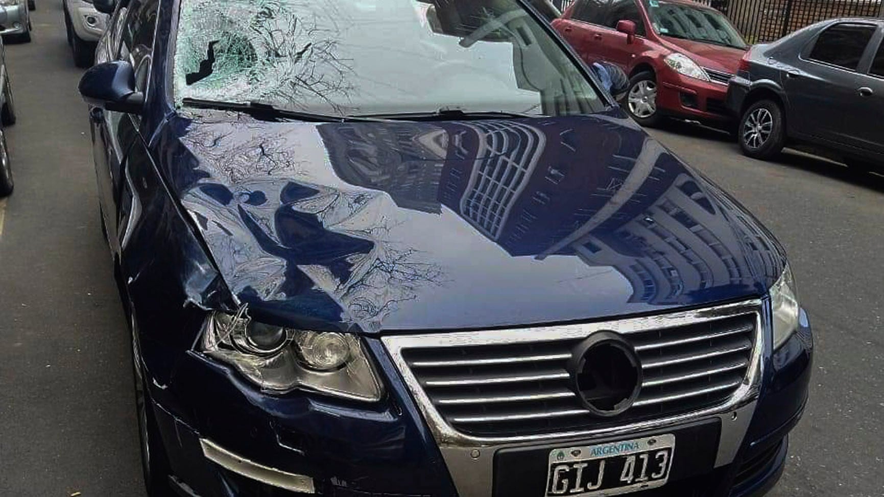 El VW Passat que conducía Veppo al momento del impacto.