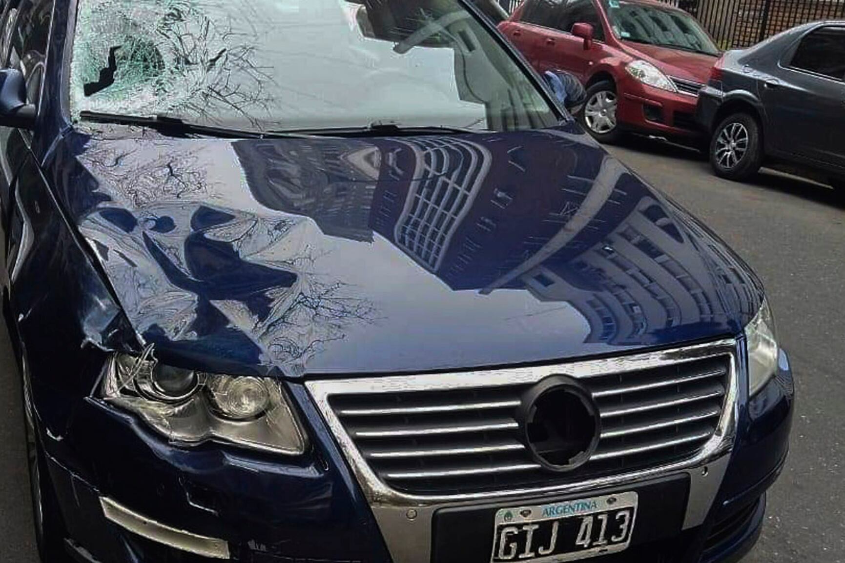 El VW Passat que conducía Veppo al momento del impacto.