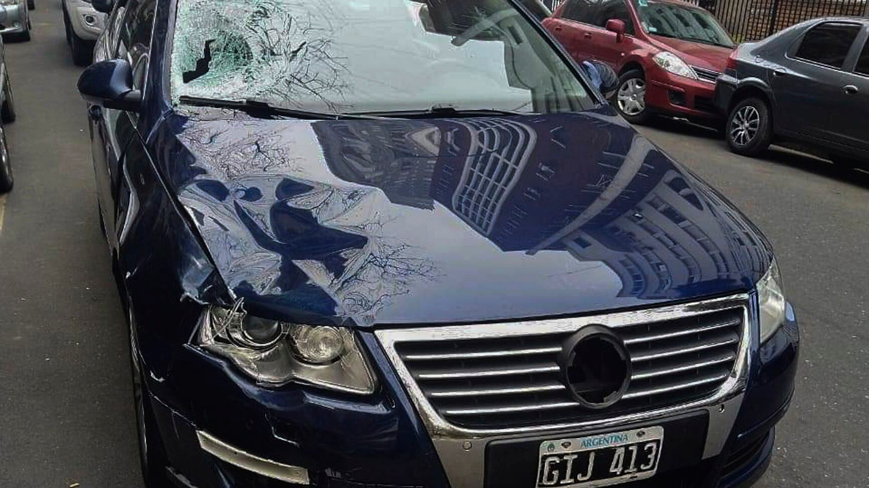 El VW Passat que conducía Veppo al momento del impacto.