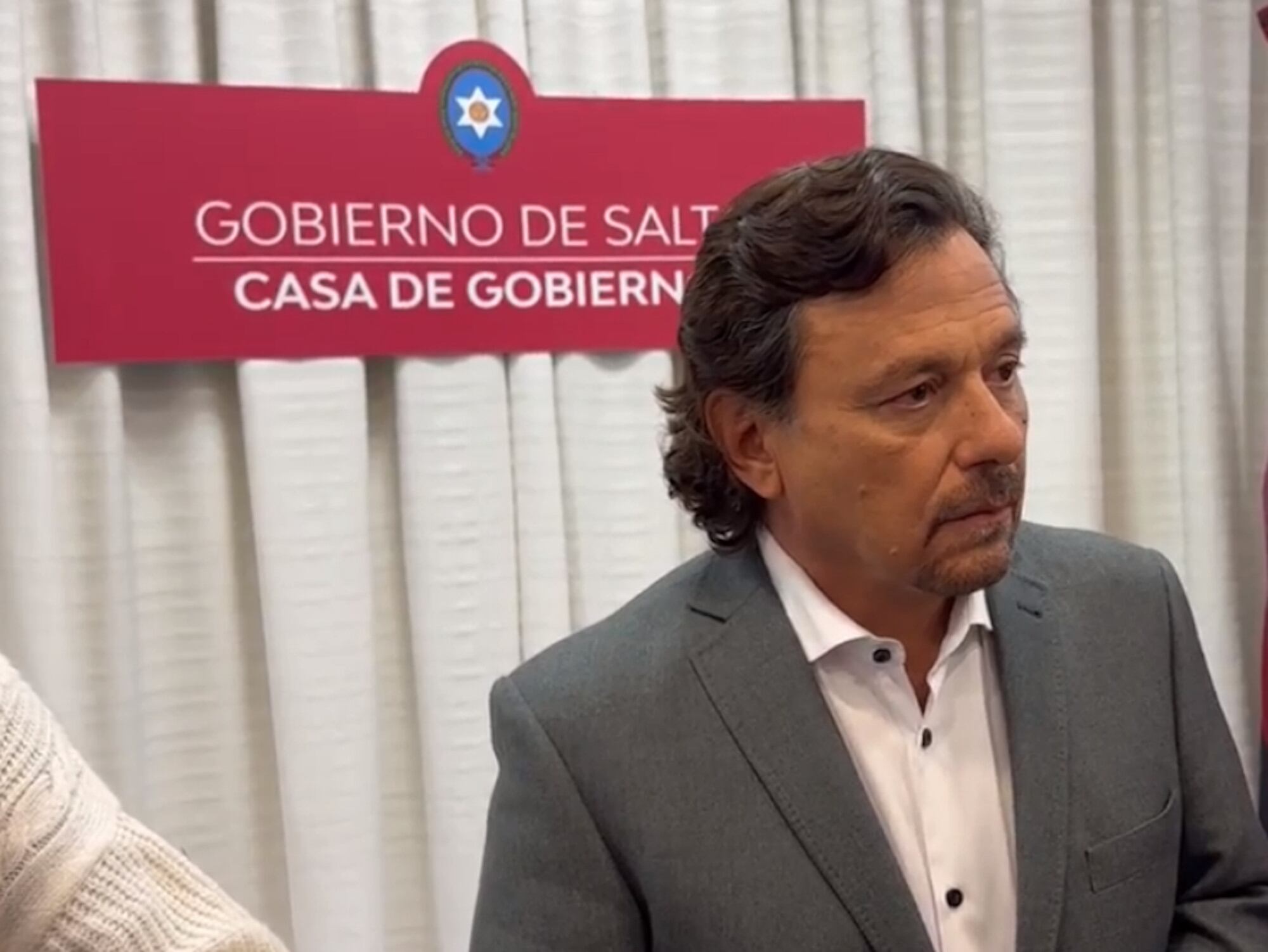 Gustavo Sáenz ayer, en conferencia de prensa