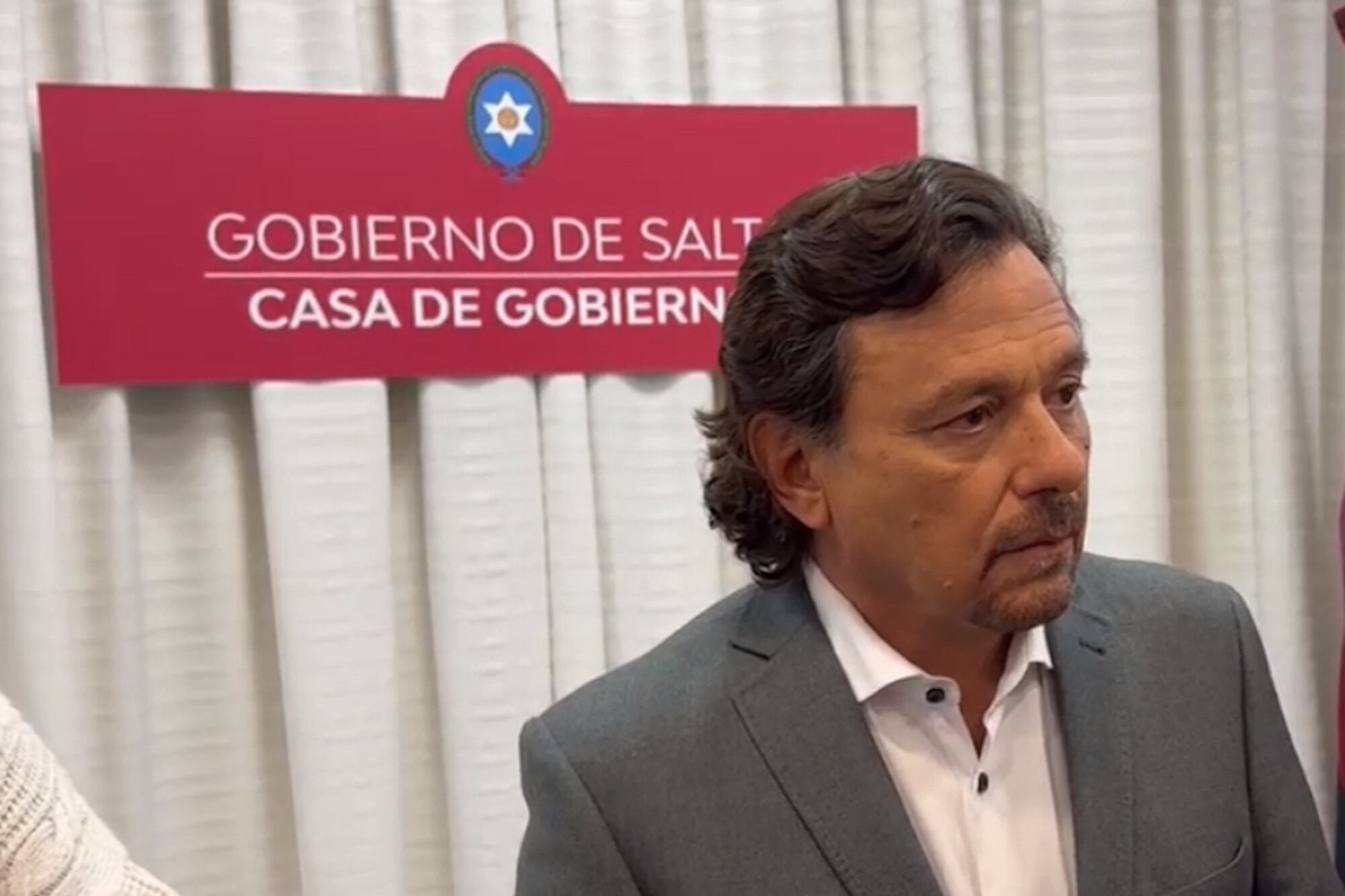 Gustavo Sáenz ayer, en conferencia de prensa