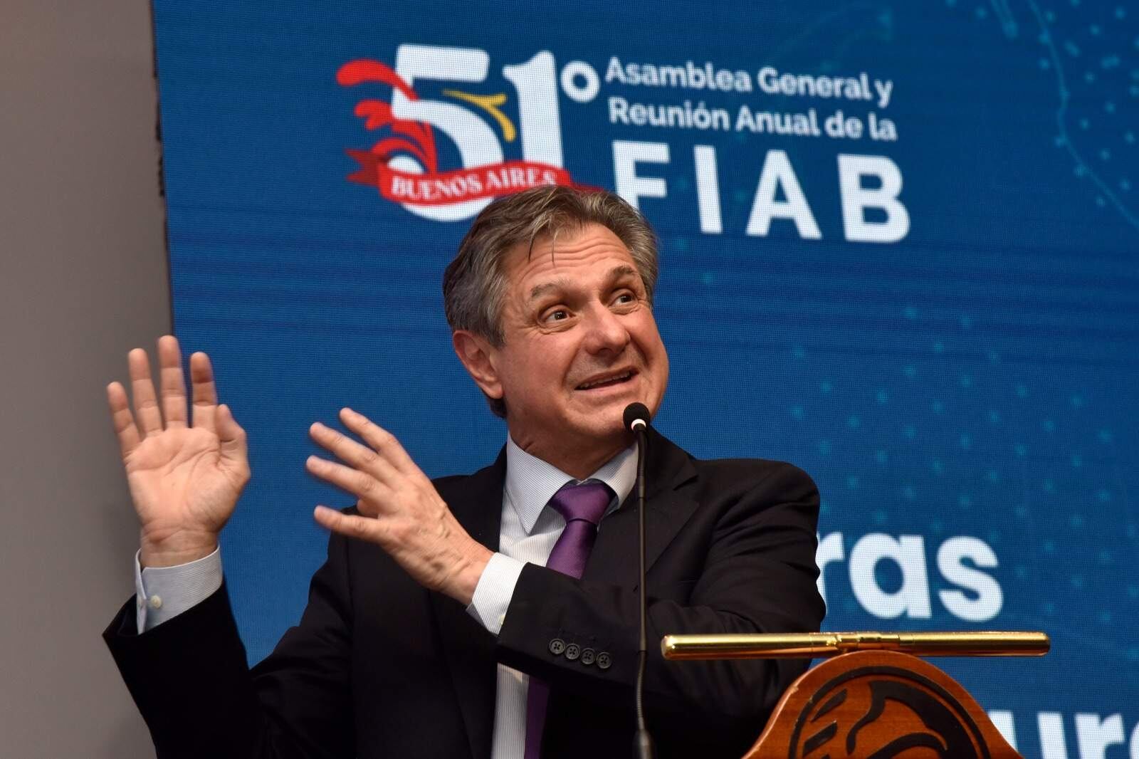 El viceministro José Luis Daza, hace unos días, en un evento empresario en Buenos Aires