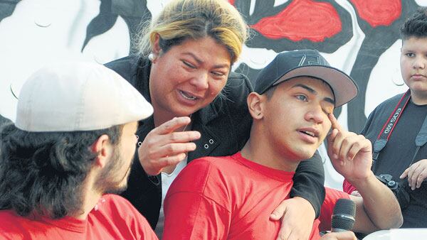 Iván Navarro, en un acto que se hizo después de la agresión en septiembre de 2016.