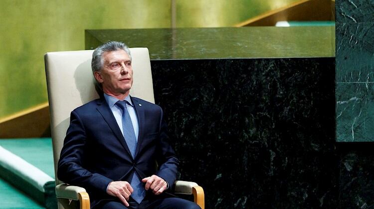 Macri, en la ONU, minutos antes de dar su discurso.