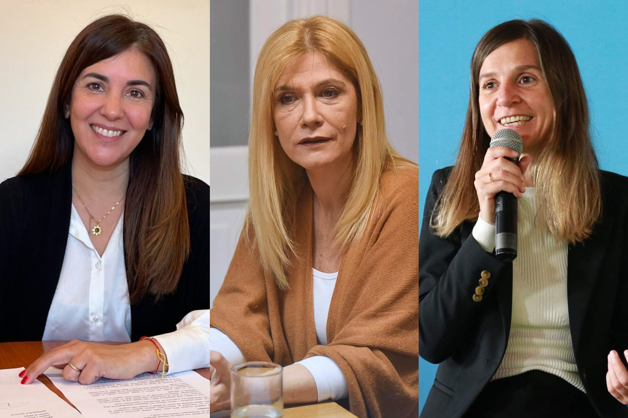 Natalia Blanco, Verónica Magario y Fernanda Raverta.