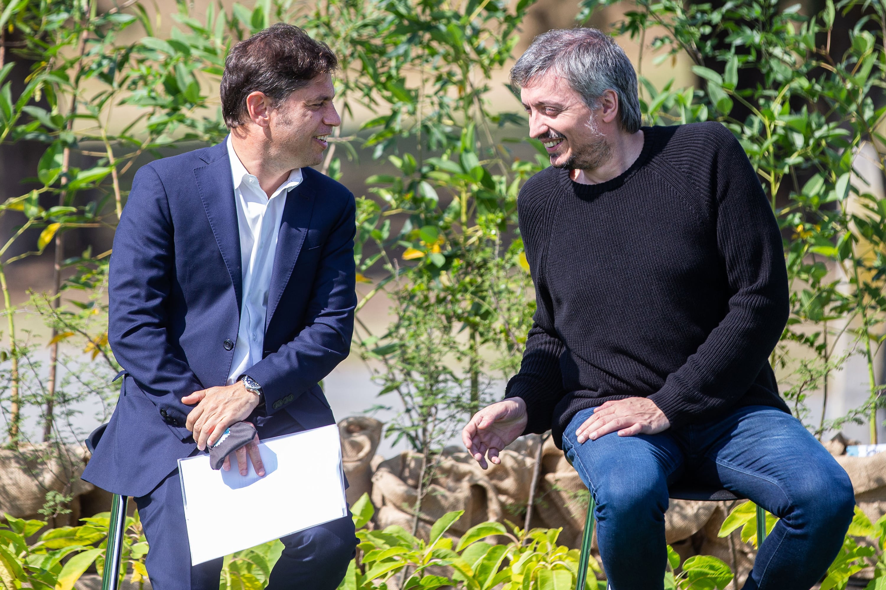 Axel Kicillof y Máximo Kirchner en otros tiempos.