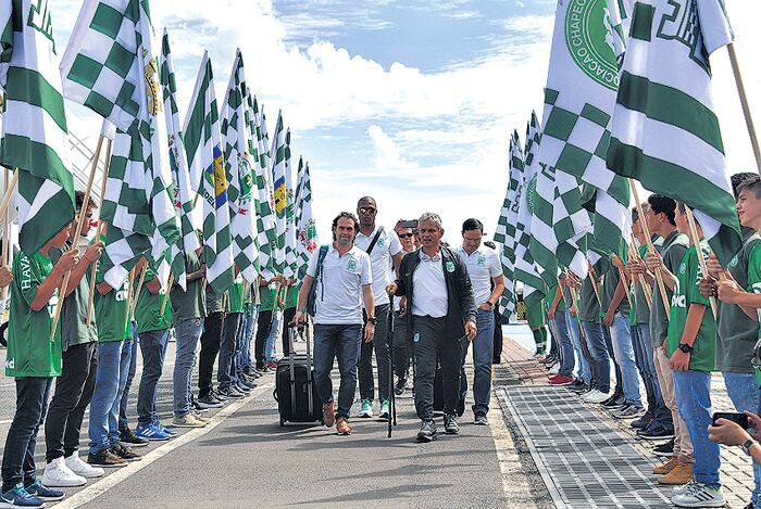 Todos los honores a Atlético Nacional en su arribo a Brasil.