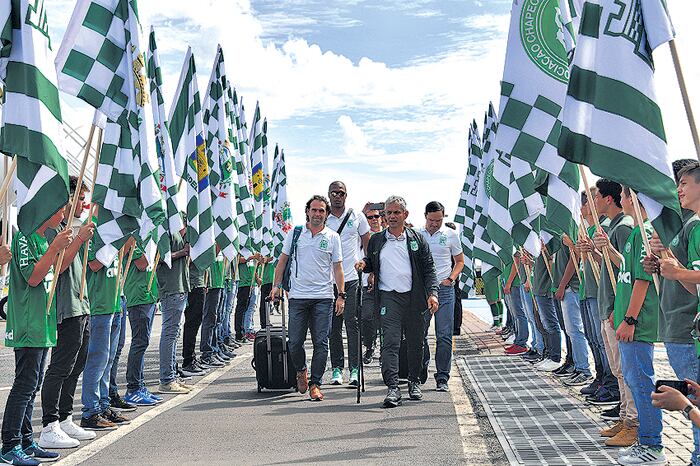 Todos los honores a Atlético Nacional en su arribo a Brasil.