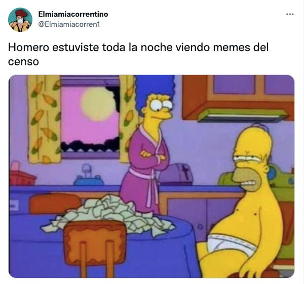 Los Simpson, como de costumbre, protagonizaron la ola de memes, esta vez del Censo 2022.