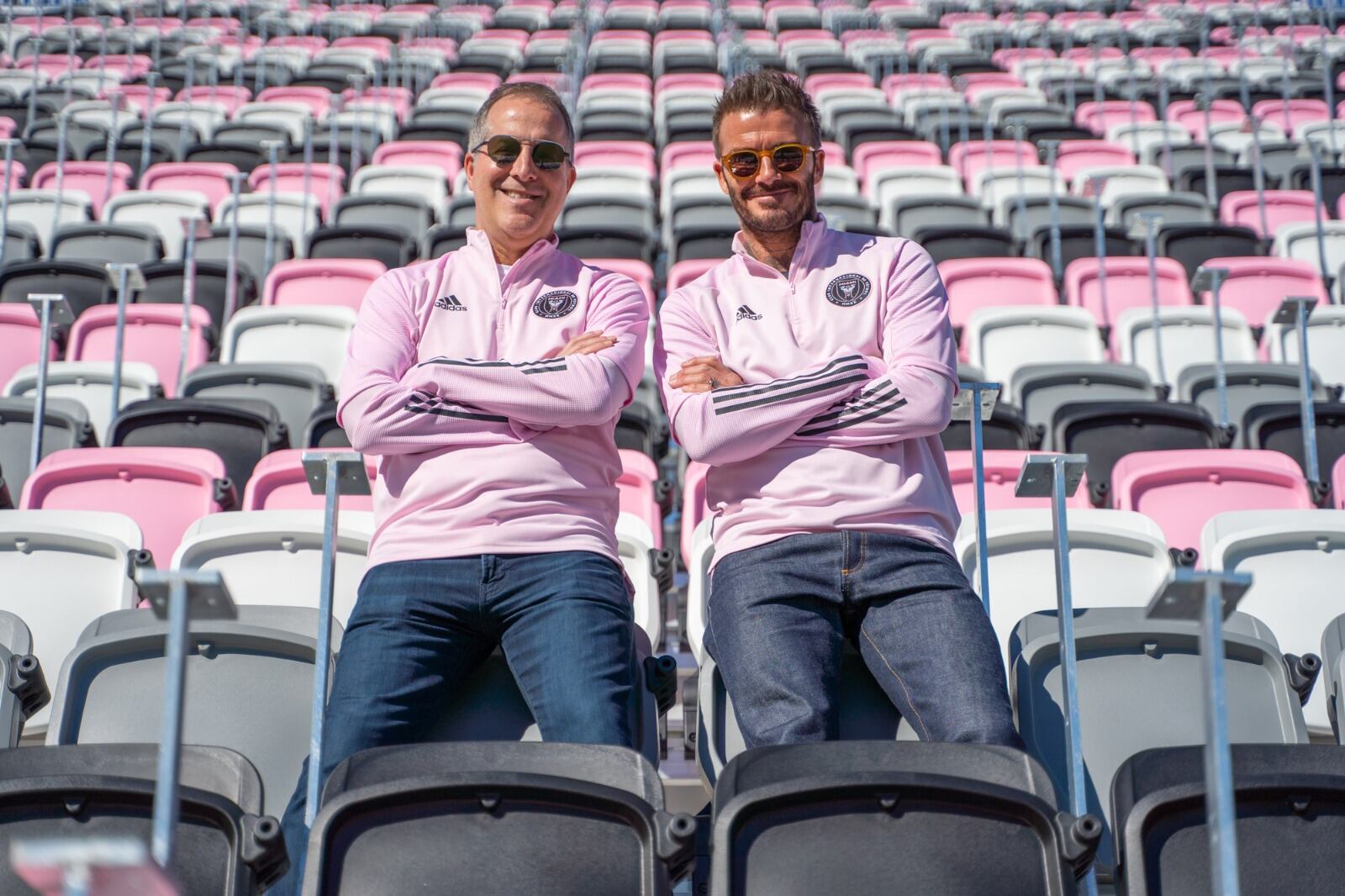 El exfutbolista David Beckam junto a Jorge Mas Canosa, propietario del Inter