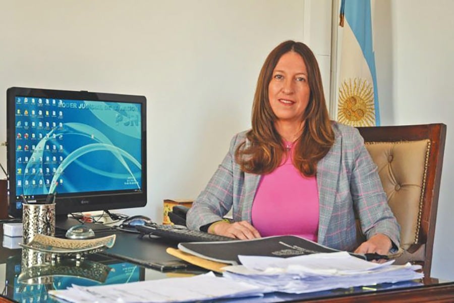 La actual jueza federal en Córdoba, María Noel Costa, denunciada como titular de la DNIEM, del Ministerio de Defensa.