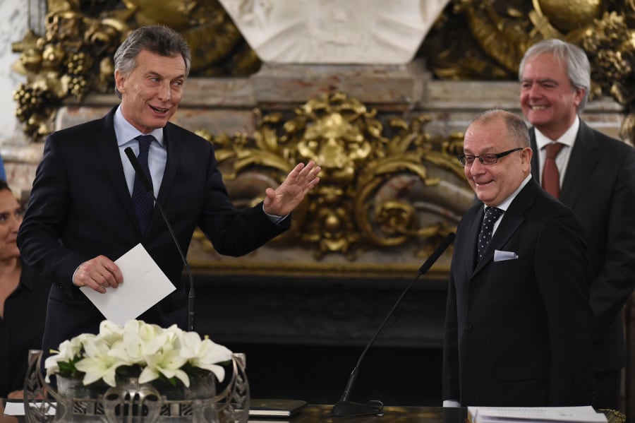 Macri y el nuevo canciller, Jorge Faurie.