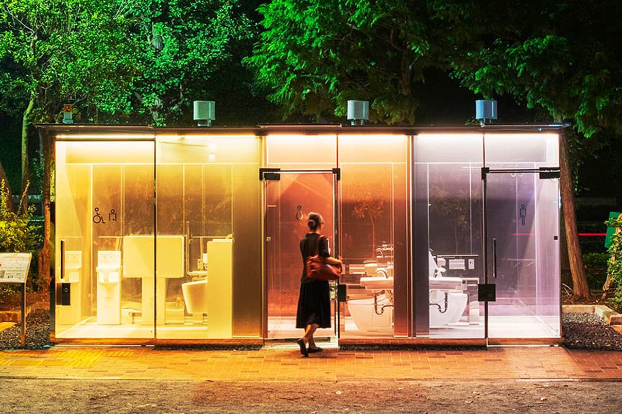 Así se ven los baños desde afuera.