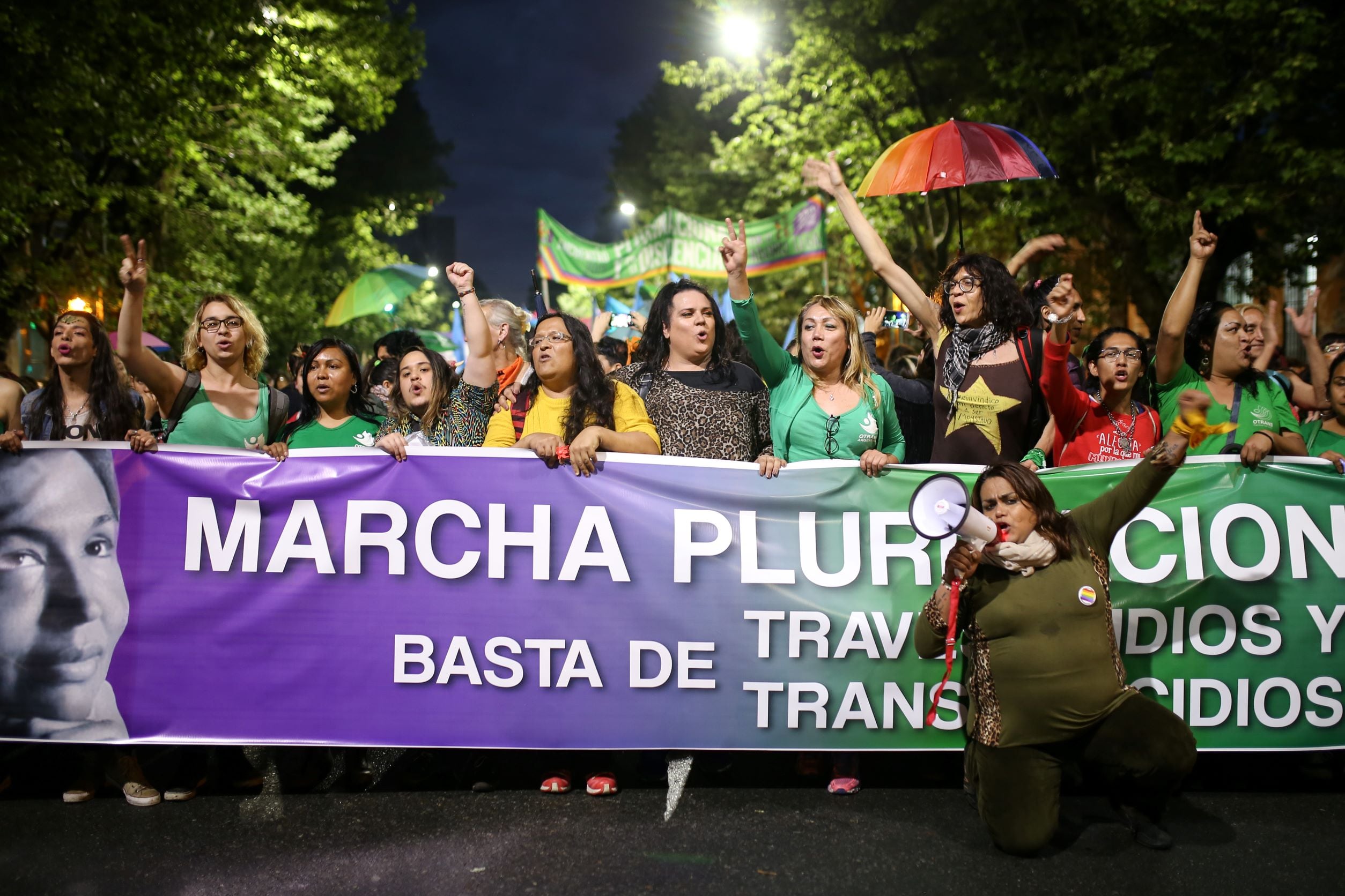 La marcha contra los travesticidios en el último Encuentro en La Plata.
