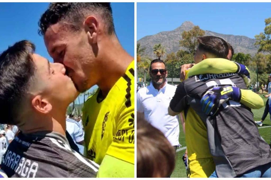 El arquero español, de 28 años, agradeció a su pareja por el acompañamiento. (Foto: Twitter) 