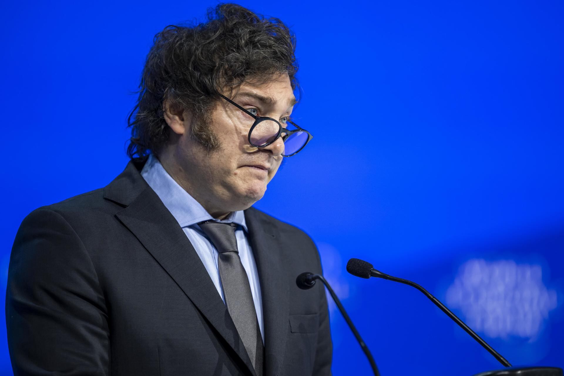 Javier Milei en el Foro de Davos.