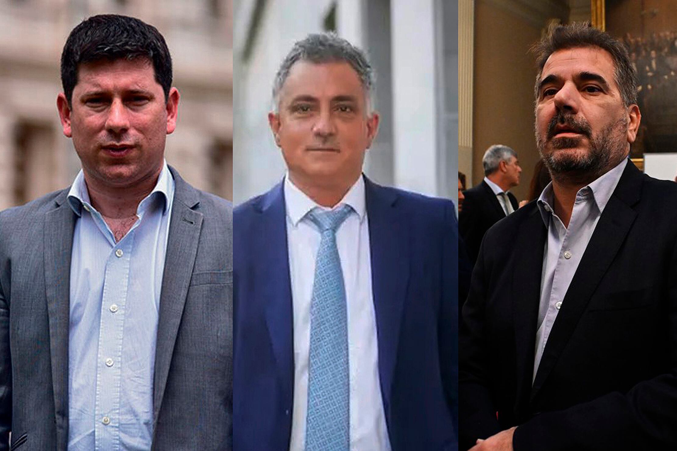 Pablo Domenichini, Sebastián Pareja y Cristian Ritondo.