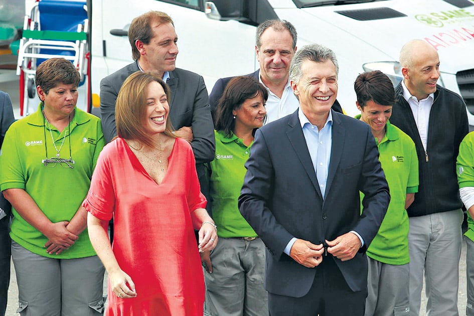 Mauricio Macri también elogió el vestido que lució ayer María Eugenia Vidal.