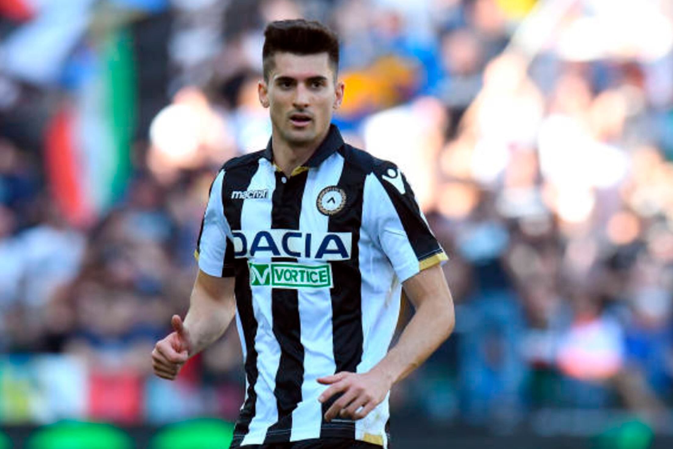 Ignacio Pussetto con la casaca de Udinese.